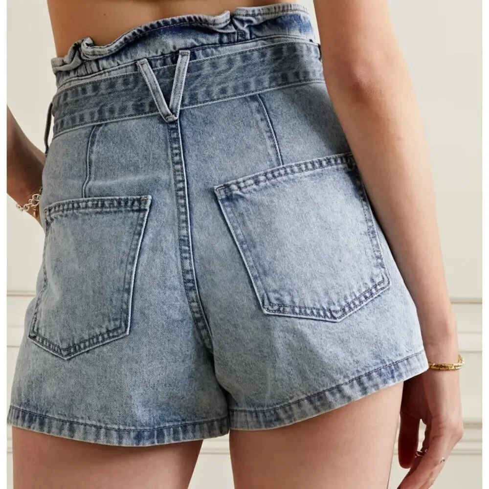 Veronica Beard Nori belted denim shorts
